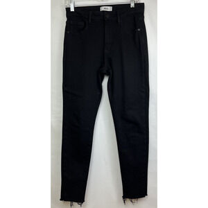 JBD Women's Size 27 Black Raw Hem Straight Leg Denim Jeans